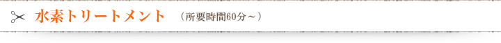 水素トリートメント（所要時間60分）